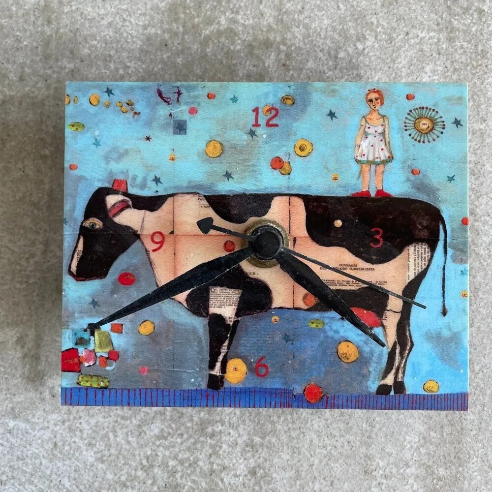 Cow Print Wall Clock